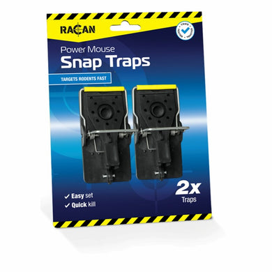 Racan Power Mouse Snap Traps - 2 Pack