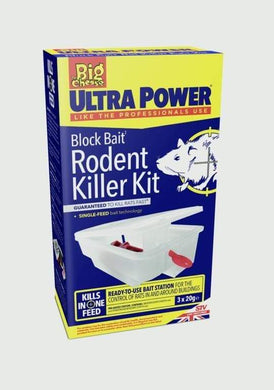 The Big Cheese Ultra Power Block Bait II Rodent Killer Kit (3 x 20g)
