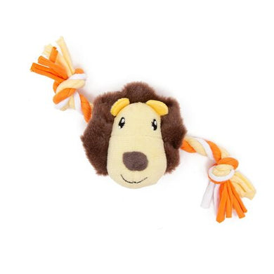 Little&Lively Soft Lion Face & Rope Dog Toy