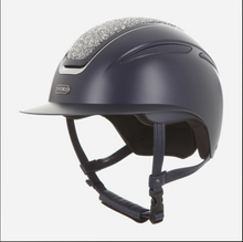 Load image into Gallery viewer, Evoke Callisto Wide Peak Navy Silver Crystal