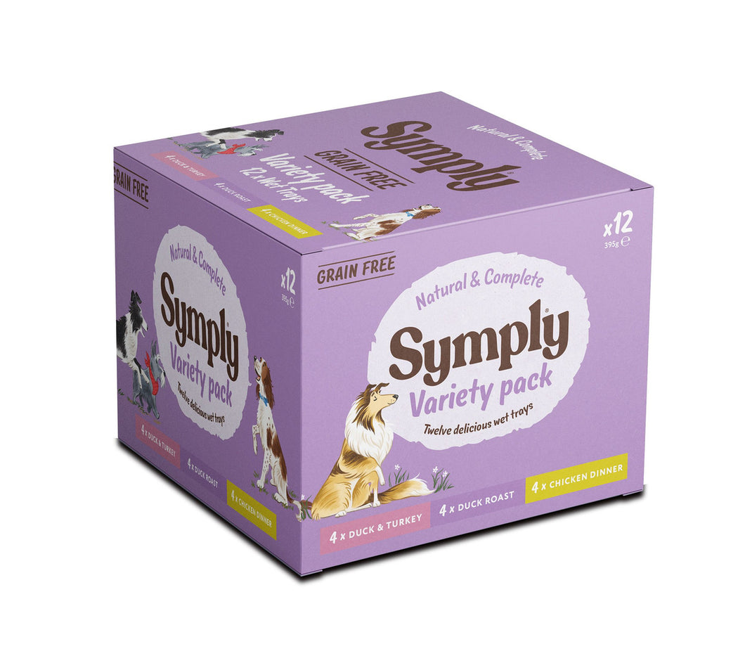 Symply Grain Free Variety Pack Wet Dog Food - 12 Pack - REDUCED