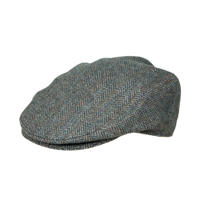 Dent's Men's Herringbone Tweed Flat Cap