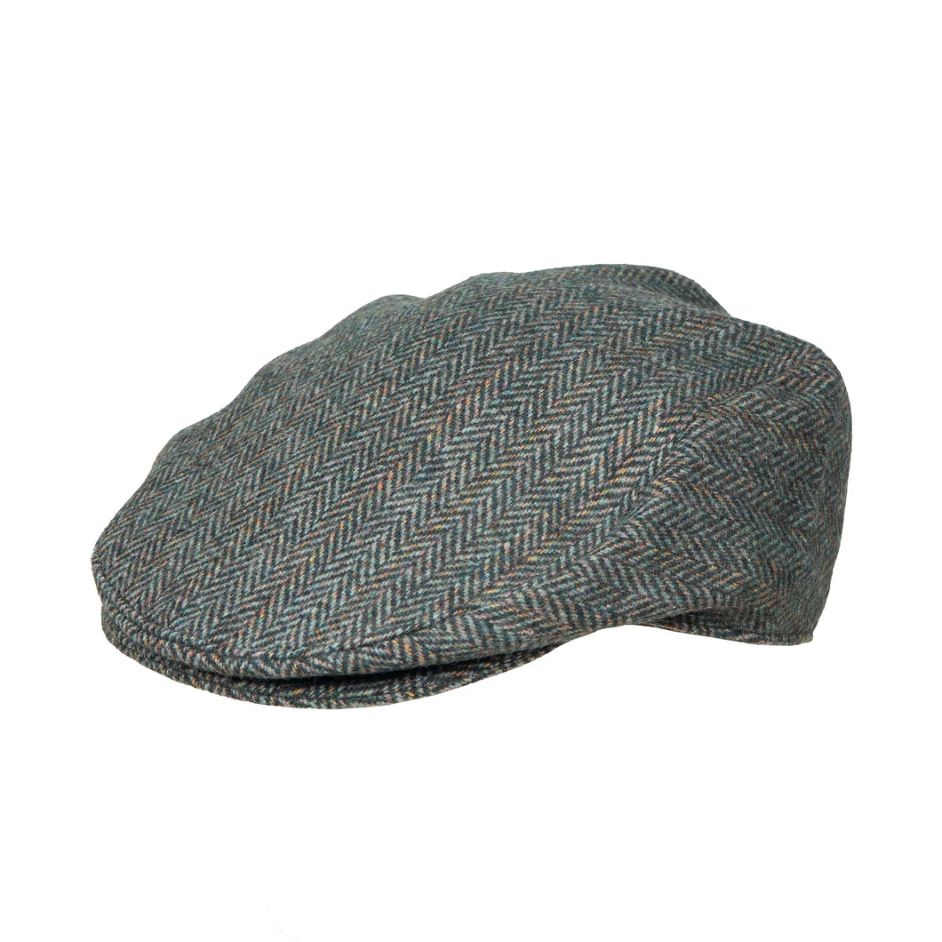 Dent's Men's Herringbone Tweed Flat Cap