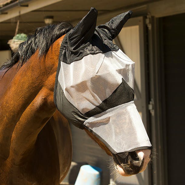 KM Elite Fly Mask With Nose`