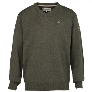 Percussion V Neck Jumper - Chasse