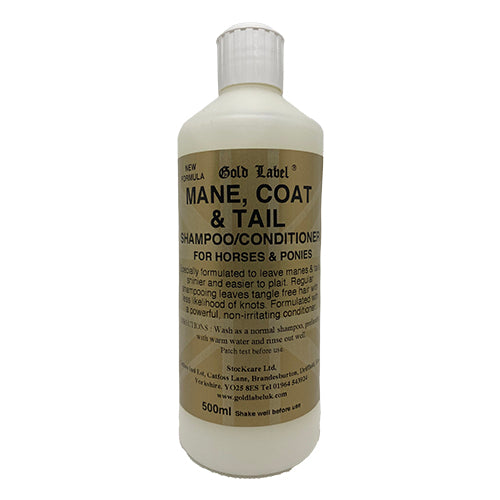Gold Label Shampoo for Mane, Coat & Tail 500ml