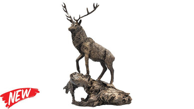 Patina Bronze Sculpture Stag