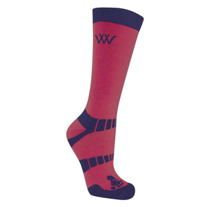 Woof Wear Waffle Knit Bamboo Short Socks - 2 pack - Shiraz/Navy